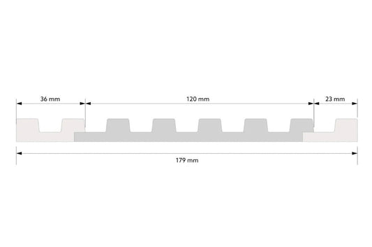 Finition Gauche L0101L Stretto Blanc 270 cm - Prêt à Peindre
