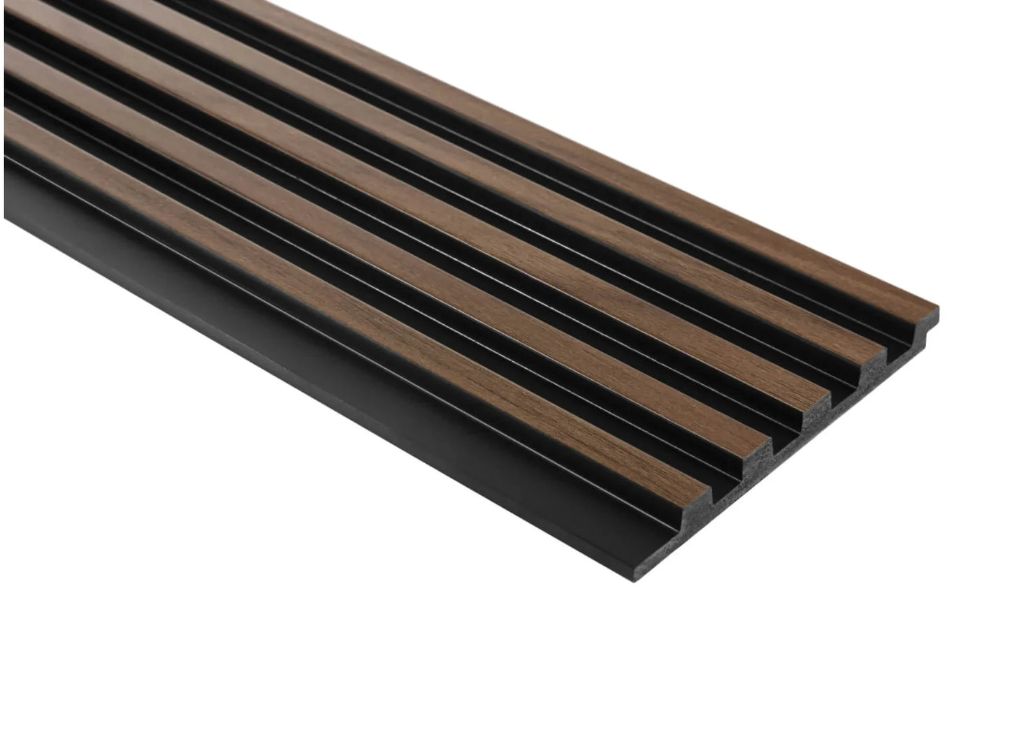 Panneau mural 3D Stretto L0104 - Chêne foncé - 270 x 12 x 1,2 cm