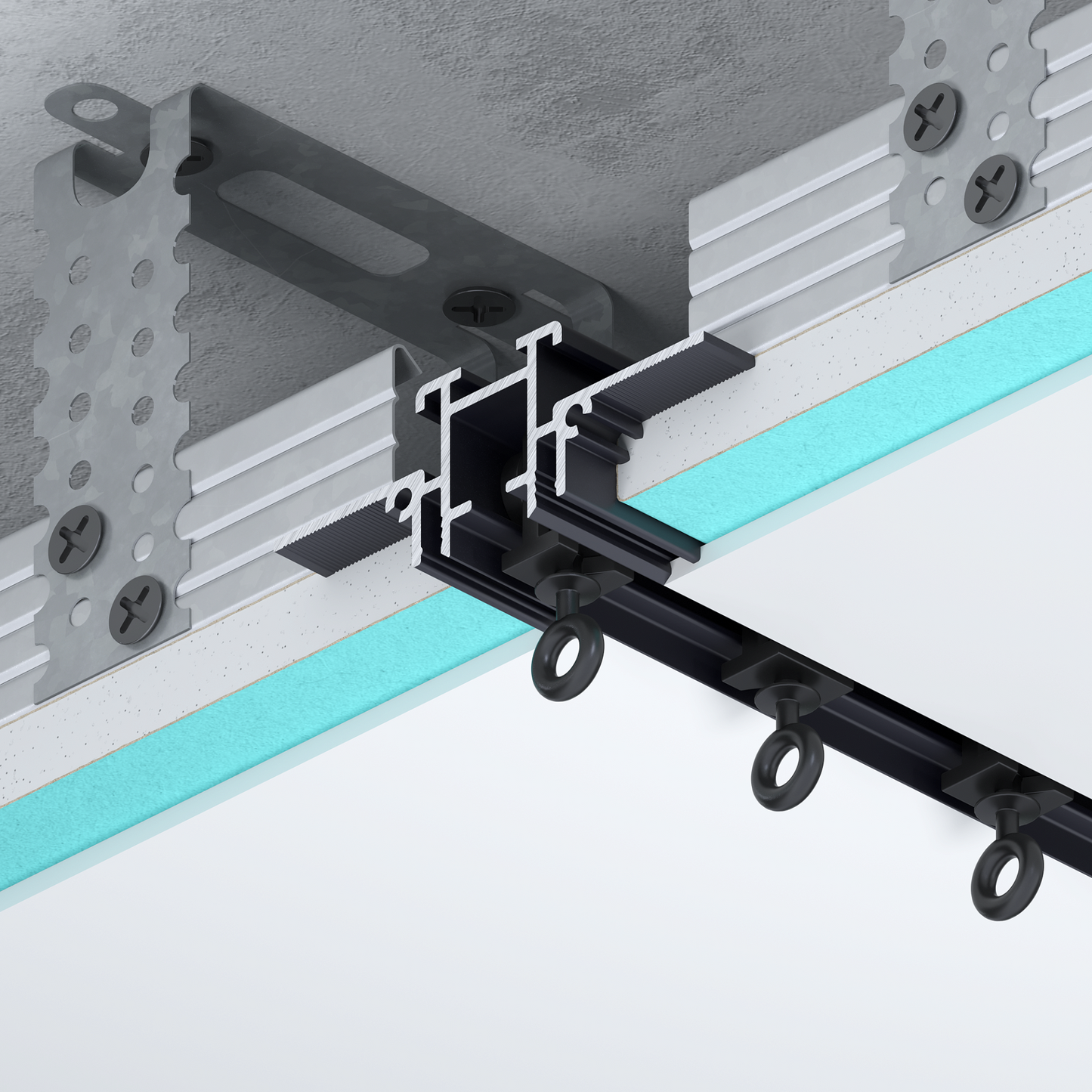 Lot de 10 Crochets pour Tringle Invisible