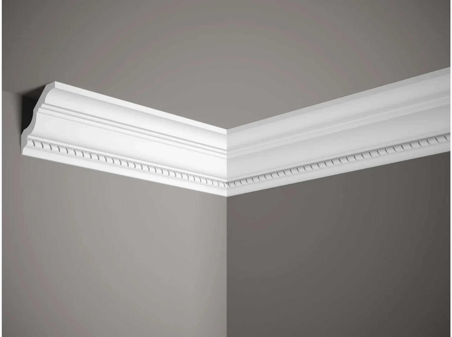 Corniche de plafond MDA106 en plâtre avec ornement feuille d’acanthe, moulure décorative pour plafond intérieur style classique