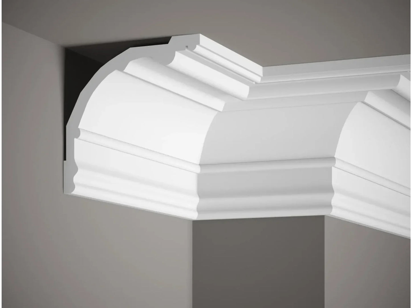 Corniche de plafond MDB128 en plâtre, moulure élégante de grande taille pour décoration intérieure classique ou haussmannienne
