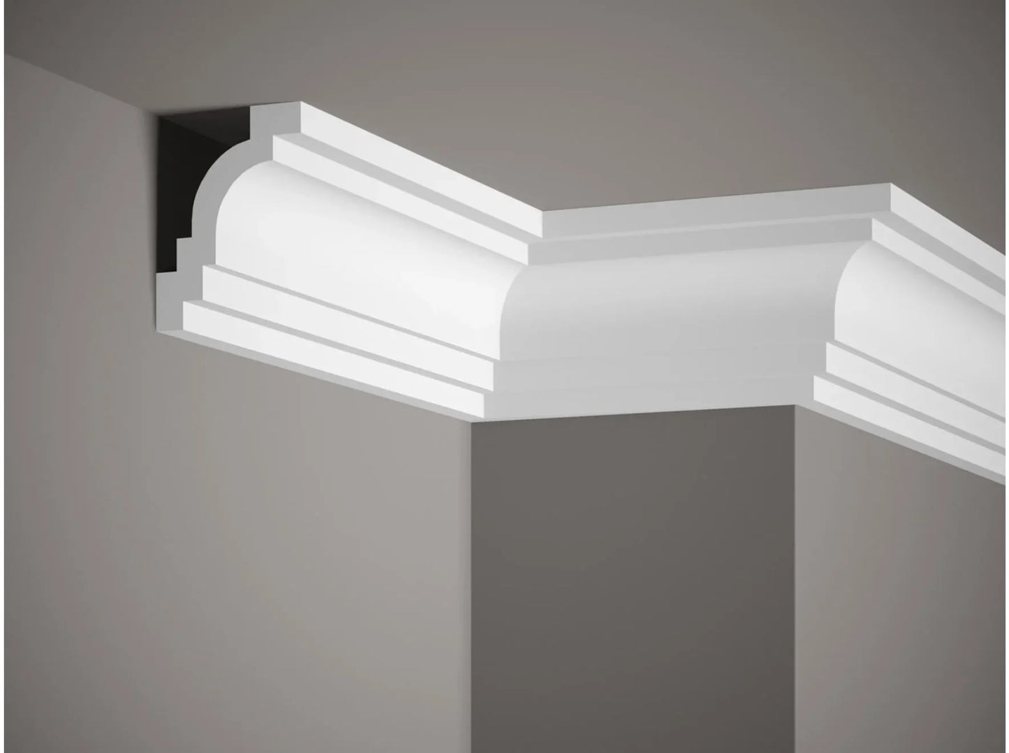 Corniche de plafond MDB142 avec profil classique – moulure décorative 200 x 9,8 x 8 cm pour plafond élégant