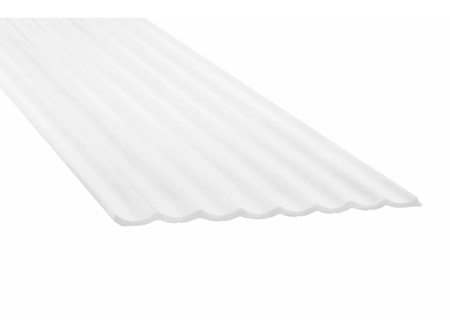 Panneau mural 3D Lumio WP002 de 270 cm vu en perspective - design ondulé blanc moderne
