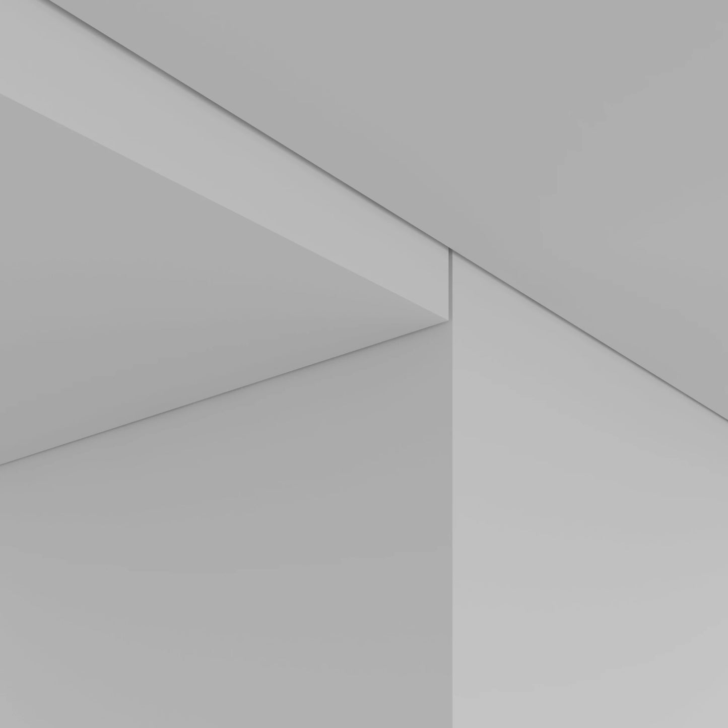 Résultat final du montage du profilé LED aluminium 40 mm avec lumière indirecte au plafond. Rendu moderne et épuré