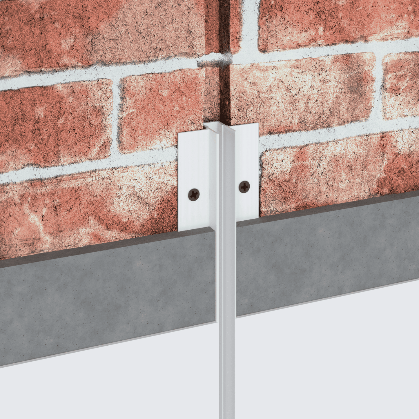 Fixation du profilé LED encastré aluminium 13 mm sur mur en brique – montage précis