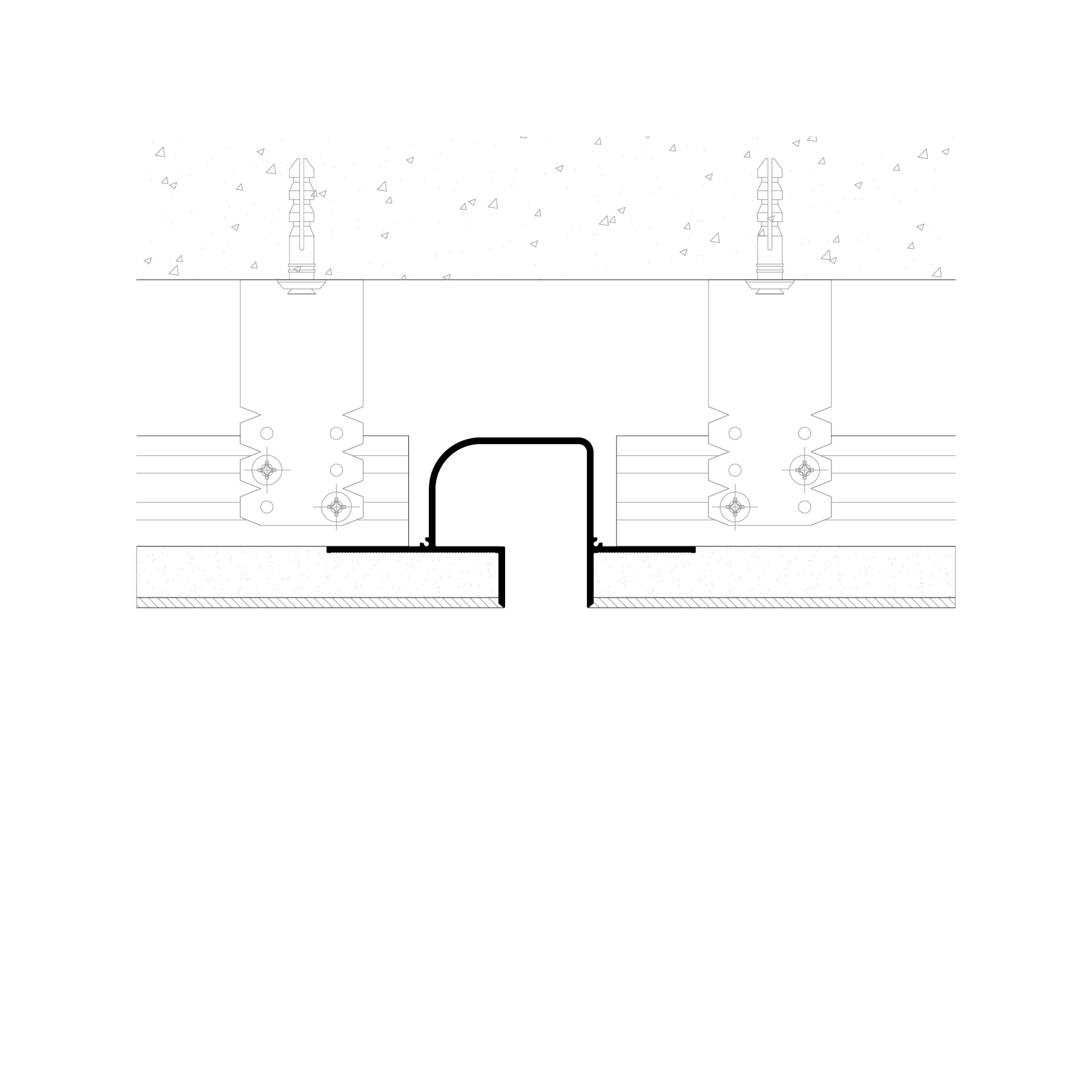 Schéma technique du profilé LED encastré P12 aluminium, dimensions 20 mm, pour installation murale ou plafond suspendu.