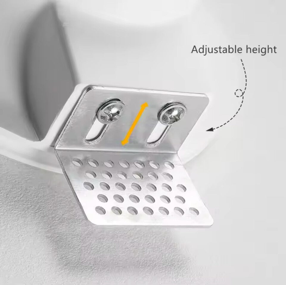 Spot invisible en plâtre avec supports d'installation ajustables pour un montage précis et discret.