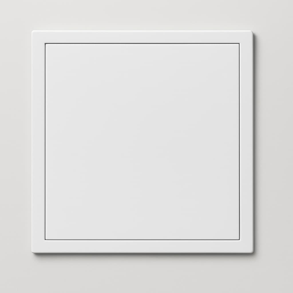 Trappe de visite aluminium blanche fermée, installation murale ou plafond, finition élégante et fonctionnelle