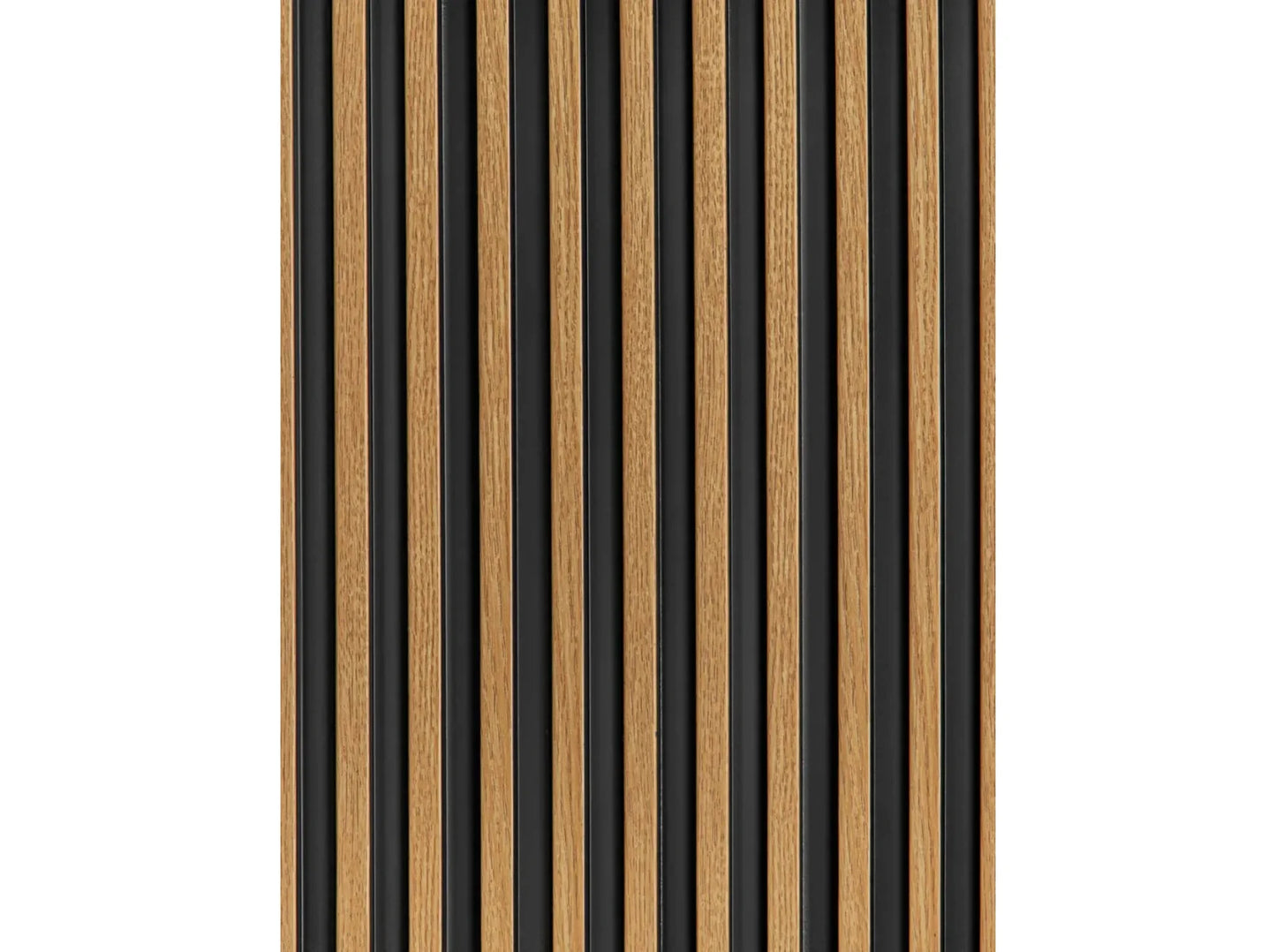 Vue verticale du panneau mural 3D Stretto L0105 - lames de chêne naturel alignées