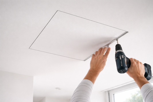 Comment installer une trappe de visite invisible au plafond (méthode pro)