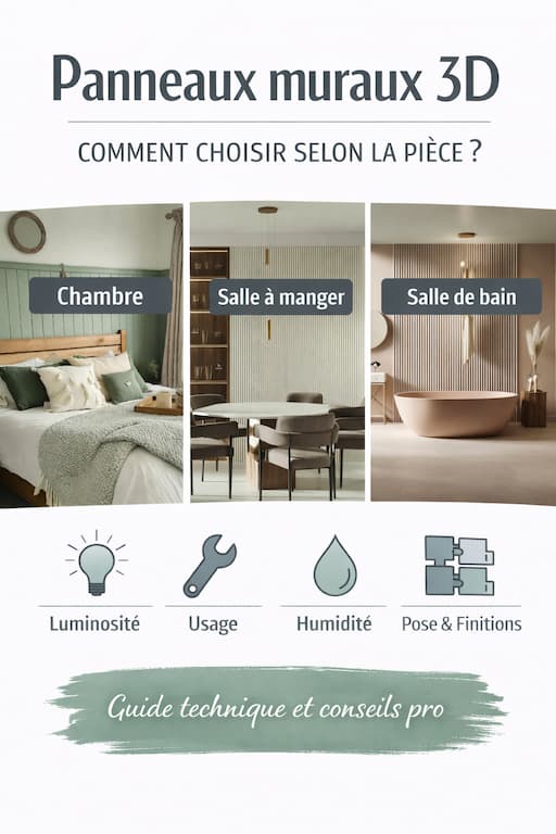 guide technique t’aide à sélectionner le bon motif selon la luminosité, l’usage et l’humidité, pour une finition durable, esthétique et sans joints visibles.