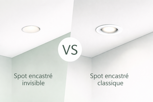 Spot encastré invisible ou spot classique : lequel choisir pour un plafond parfait ?