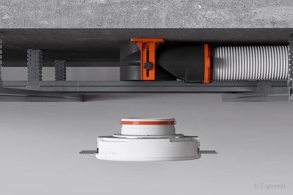 Boîte plenum ERGOVENT AERO-PRO SLIM BOX 2×75 – raccordement diffuseur ventilation