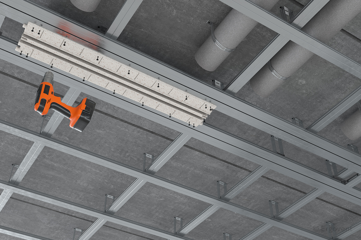Diffuseur Linéaire Invisible Climatisation LINEO PRO CONDI 125 – 2 Fentes – ERGOVENT