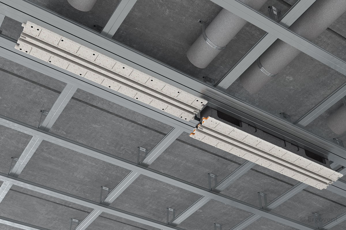 Diffuseur Linéaire Invisible Climatisation LINEO PRO CONDI 125 – 2 Fentes – ERGOVENT