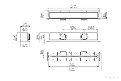 ERGOVENT LINEO PRO PUZZLE Diamètre 125 mm – Diffuseur linéaire invisible