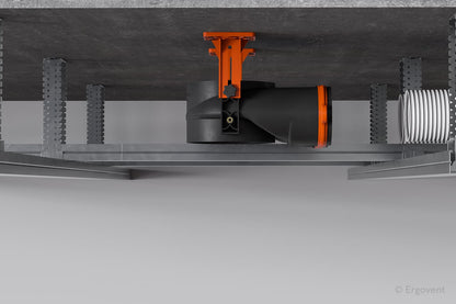 Boîte plenum ERGOVENT AERO-PRO SLIM BOX 2×75 – raccordement diffuseur ventilation