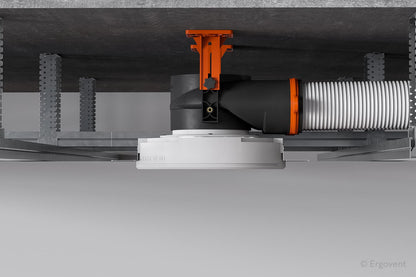 Boîte plenum ERGOVENT AERO-PRO SLIM BOX 2×75 – raccordement diffuseur ventilation