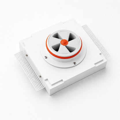 Arrière bouche ventilation carrée encastrable KVADRO avec raccord pour gaine VMC
