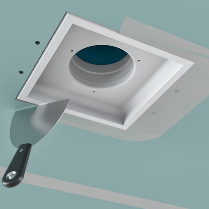 Bouche ventilation invisible carrée KVADRO intégrée dans plafond intérieur moderne
