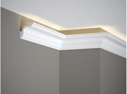 Corniche LED MD106 Mardom Decor avec éclairage indirect au plafond