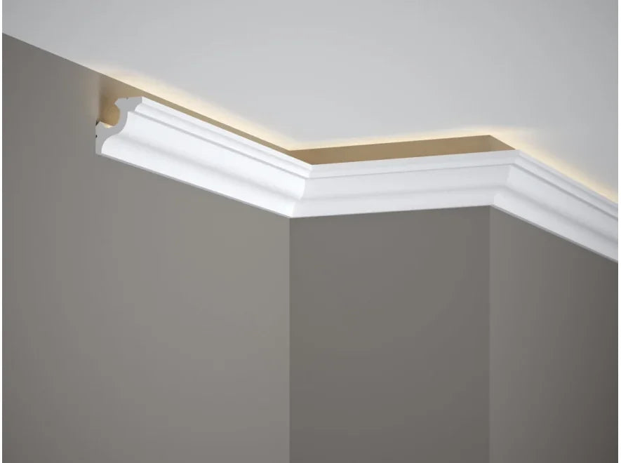 Corniche LED MD172 avec éclairage indirect au plafond