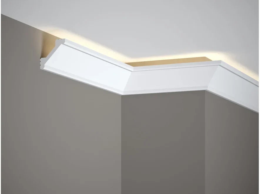 Corniche LED MD368 Mardom Decor avec éclairage indirect au plafond