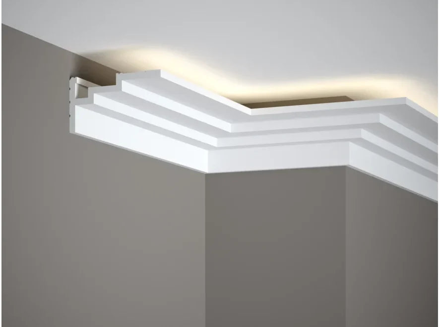 Corniche LED QL025 pour éclairage indirect au plafond