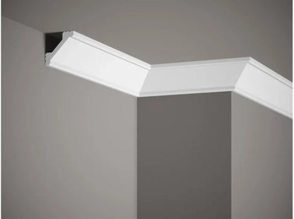 Corniche plafond MD368 Mardom Decor 5,1 x 5,1 cm installée en angle