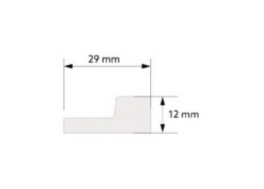 Finition Droite L0101R Stretto Blanc 270 cm - Prêt à Peindre
