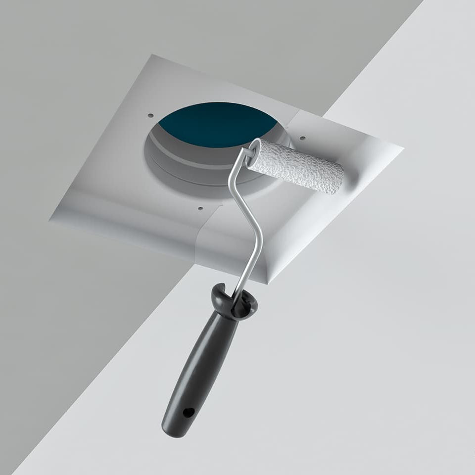 Bouche ventilation design carrée KVADRO avec capot amovible pour entretien