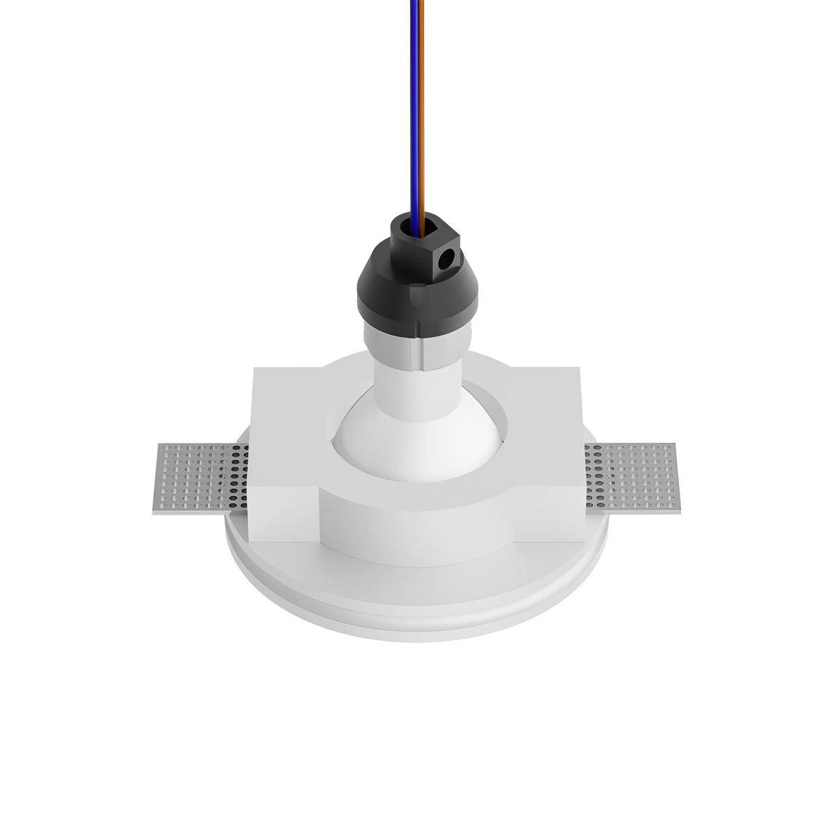Spot invisible rond Ø100 avec douille GU10 et système de fixation au plafond