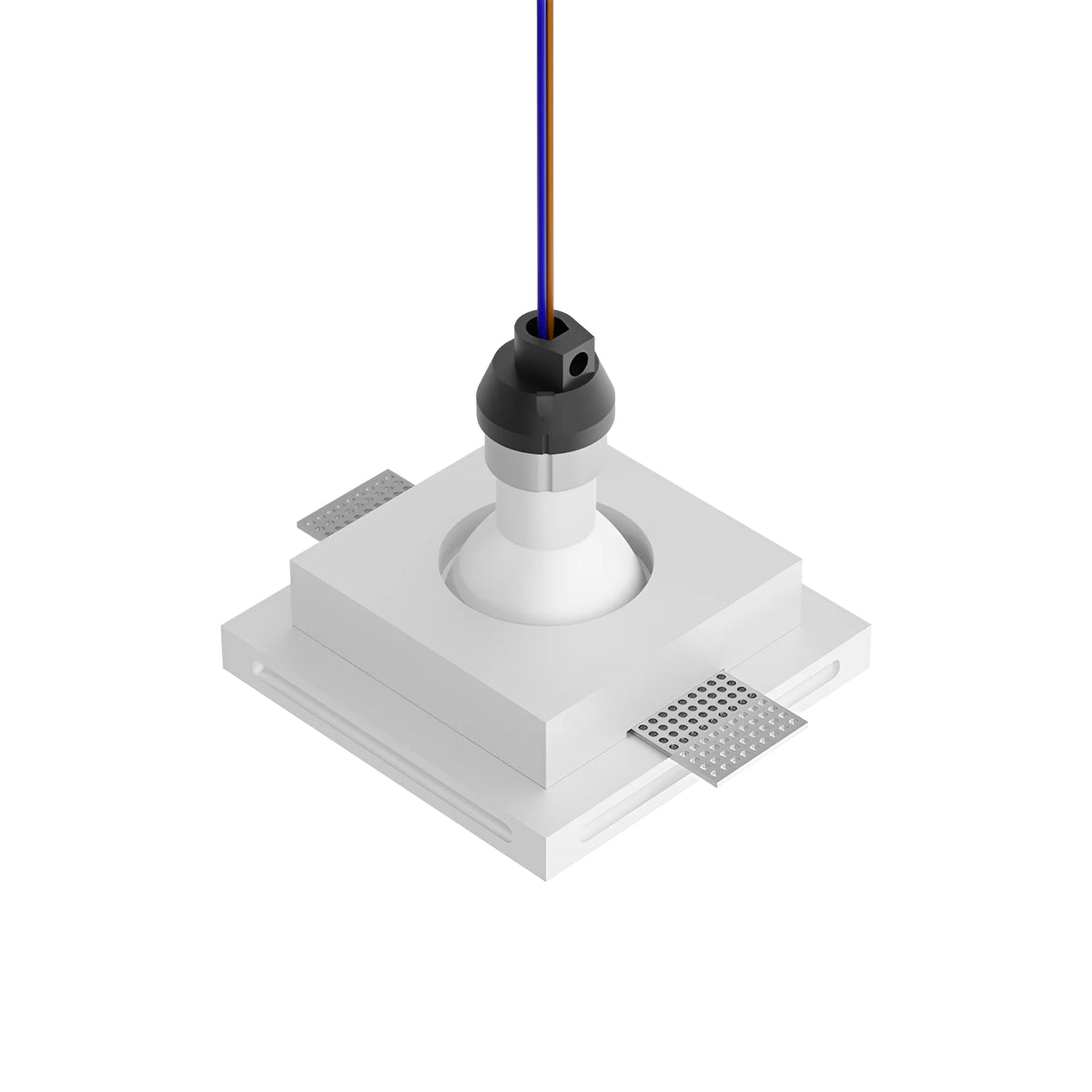 Douille GU10 installée sur le spot invisible carré Braytron BH03-00270