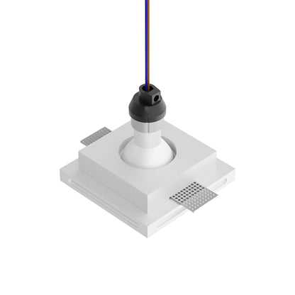 Douille GU10 installée sur le spot invisible carré Braytron BH03-00270