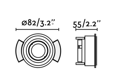 Spot encastrable et affleurant blanc rond orientable sans encadrement