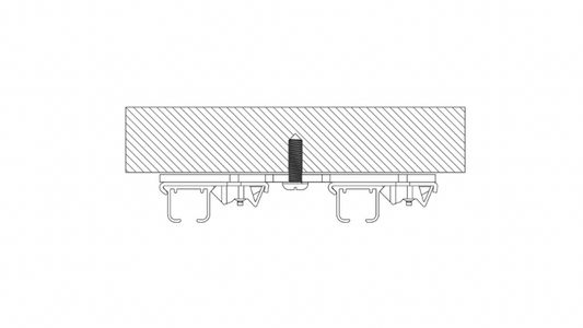 Double Rail rideaux plafond 150 cm - fixation discrète pour plafond