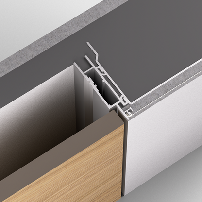 Niche Murale Sans Cadre – Profilé Aluminium avec Vantail MDF 19 mm et Système Push