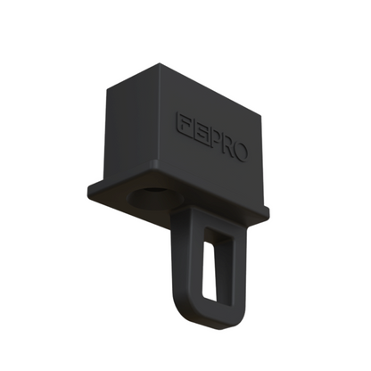 Embout noir avec crochet F2.CR514PHB en plastique pour mini-rail invisible FS Pro