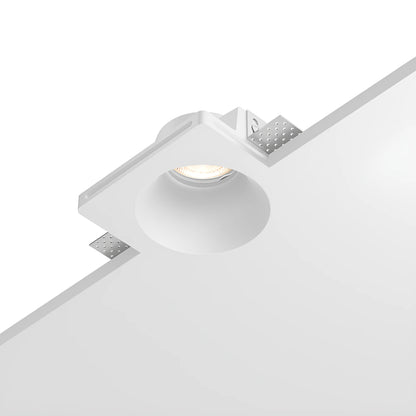 Intégration du spot invisible carré dans un plafond en plaques de plâtre