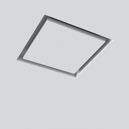 Plafond design avec bouche ventilation invisible carrée sans cadre KVADRO intégrée
