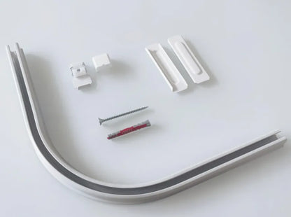 Rail rideaux plafond courbé 90° kit complet 