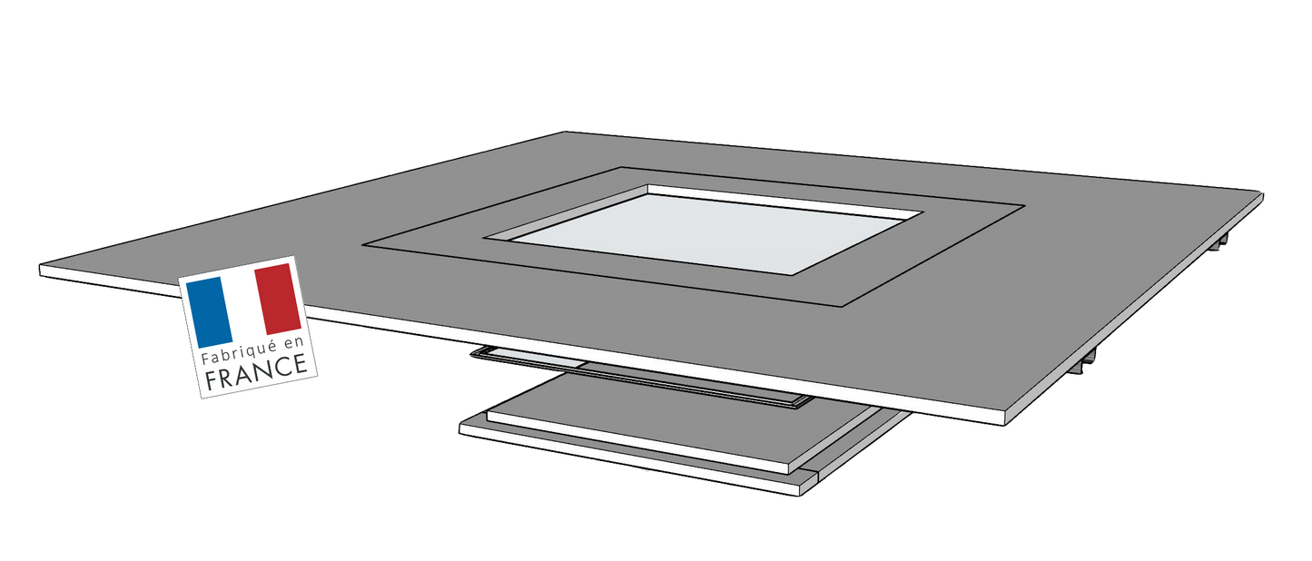 Trappe de visite invisible  étanche a l’aire pour plafond en plaque de plâtre 60 x 40 cm