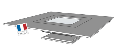 Trappe de visite invisible étanche a l’aire pour plafond en plaque de plâtre 100 x 100 cm