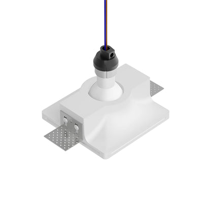Spot invisible carré avec douille GU10 fournie et supports de fixation