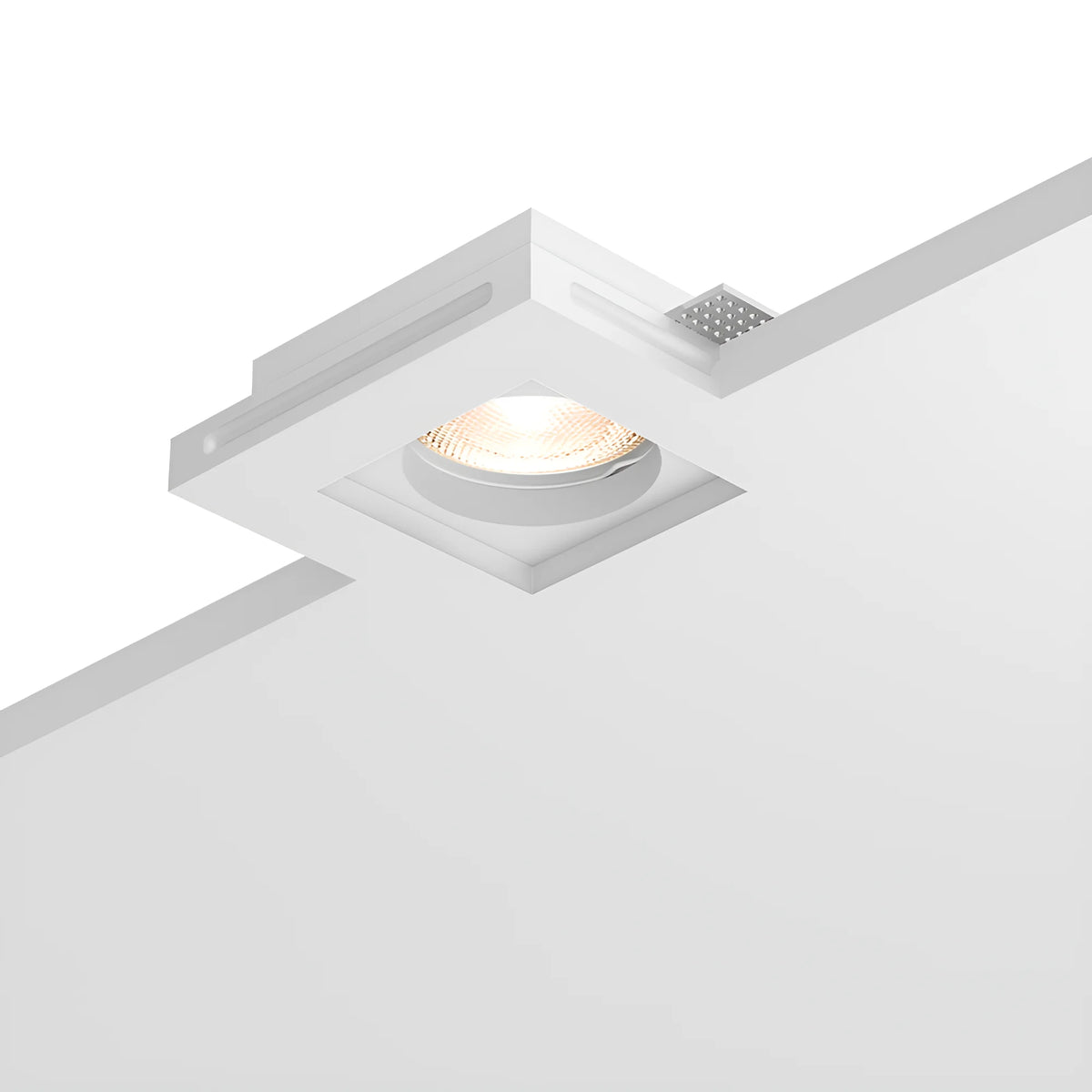 Spot encastré invisible carré GU10 avec finition affleurante dans le plafond