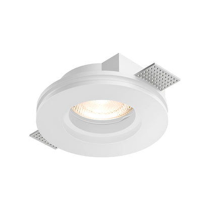Spot invisible encastré en plâtre rond Ø100 mm avec ampoule GU10