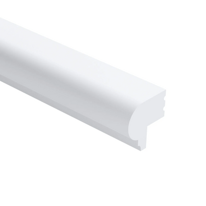 Moulure de finition haute TP005 blanche, vue du profil