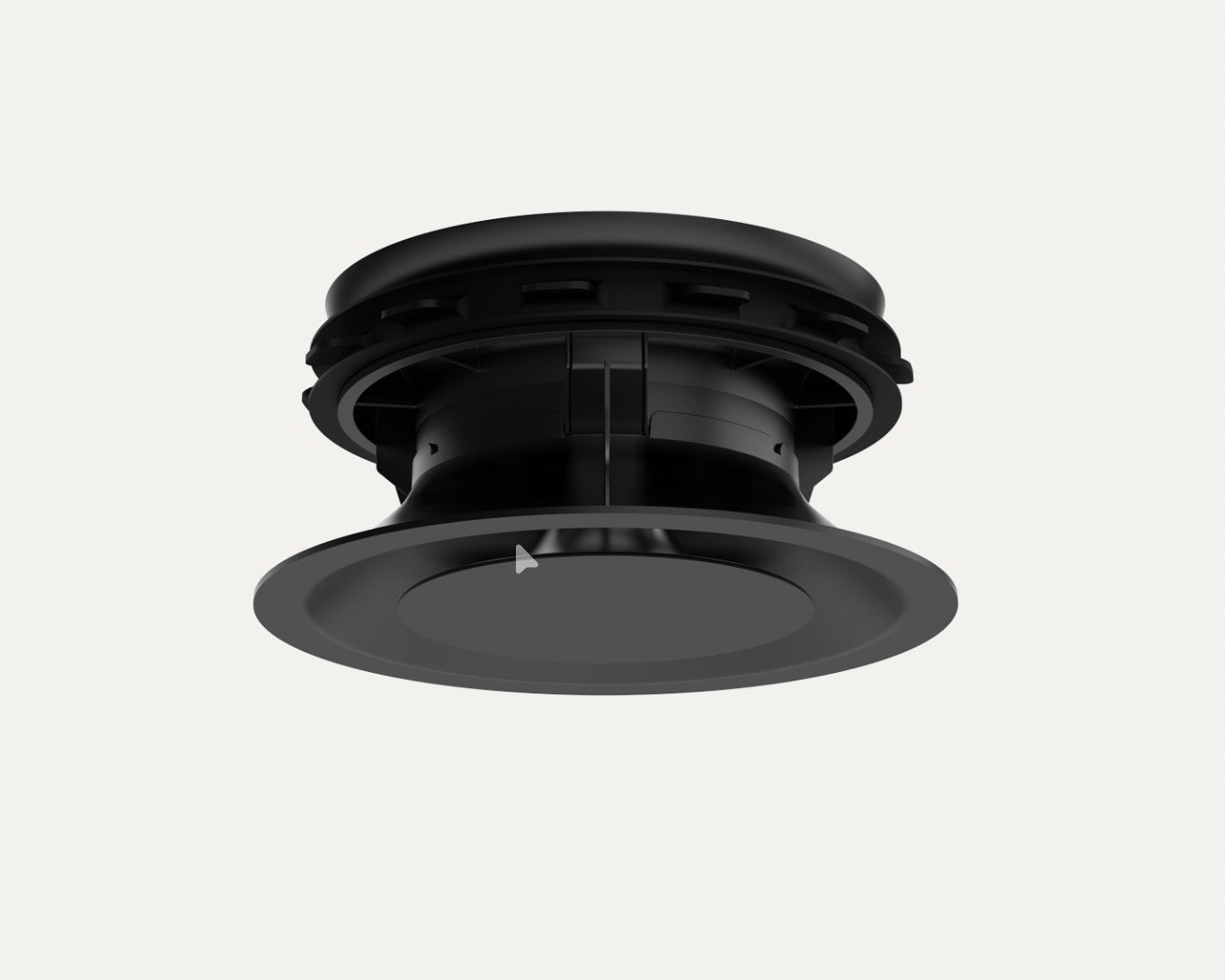 Bouche VMC encastrable design affleurante Ø125 noir Pradovent Trim pour ventilation intérieure moderne et grille d’aération murale invisible