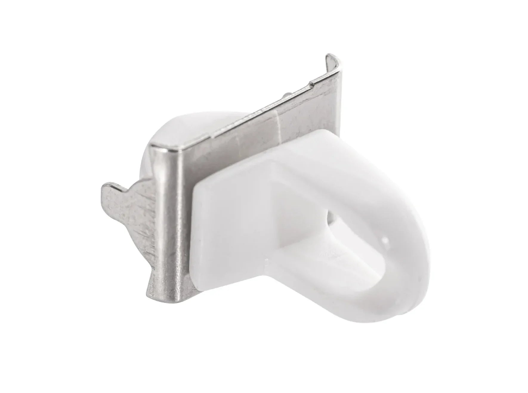 Crochet de suspension en métal et plastique pour rail double à rideaux D200, système fluide et durable.