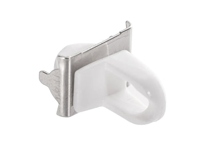 Crochet de suspension en métal et plastique pour rail double à rideaux D200, système fluide et durable.